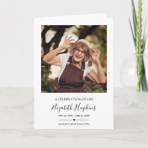 Modern 2 Photo Celebration of Life Folded Program