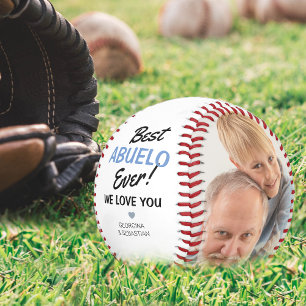 Modern 2 Photo Collage Best Abuelo Ever! Baseball
