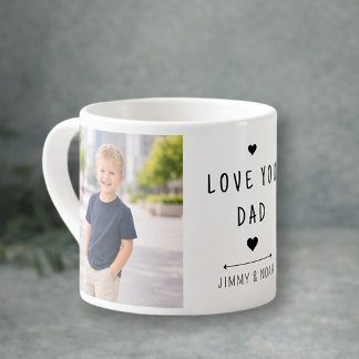 Modern 2 Photo Collage Love You Dad Speciality Mug