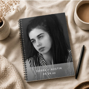 Modern 2 Photo Collage Personalised Notebook