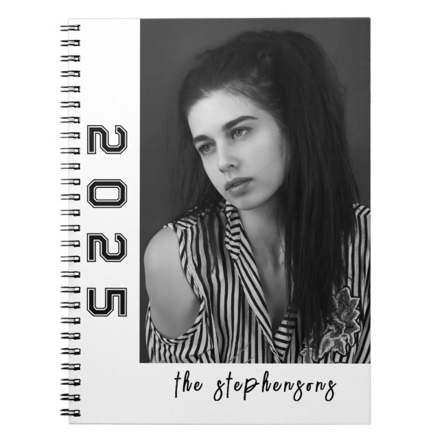 Modern 2 Photo Collage Personalised Notebook (Front)