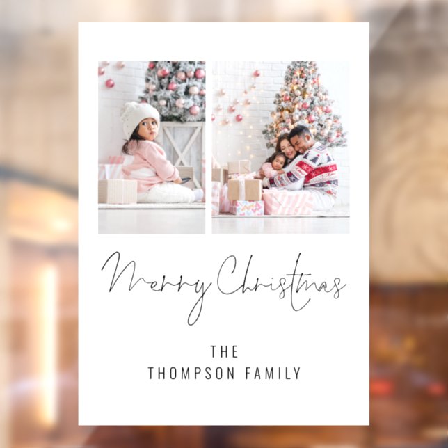Modern 2 Photo Name Script Merry Christmas (Sheet 2)