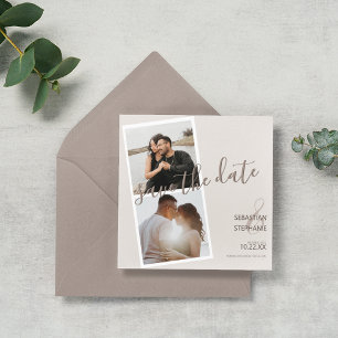 Modern 2 Photo Strip   Engagement  Announcement