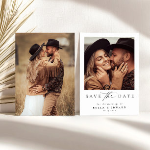 Modern 2 Photo Wedding Save the Date