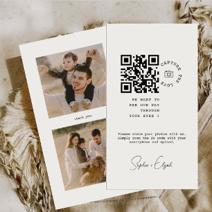 Modern 2 Photos Capture The Love QR code  Encl Enc Enclosure Card
