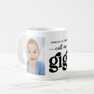Modern 2 Photos Names Call Me Gigi  Coffee Mug