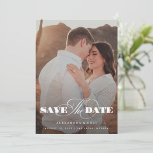 Modern 2 Photos Wedding Save The Date
