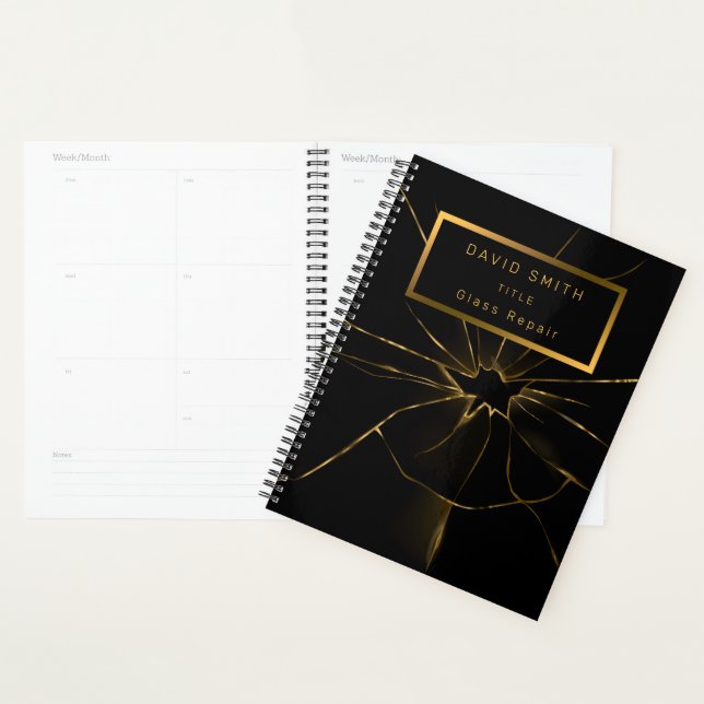 Modern 2in1 Professional Glass Business Card & Planner (Display)