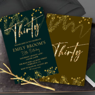 Modern 30th Birthday Invitation