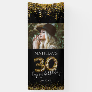 Modern 30th Birthday Party Banner