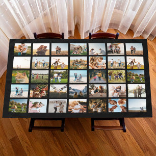 Modern 35 Photo Collage Tablecloth