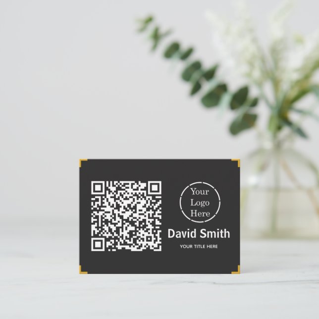 Modern 3.5" x 2.5" business card (Standing Front)