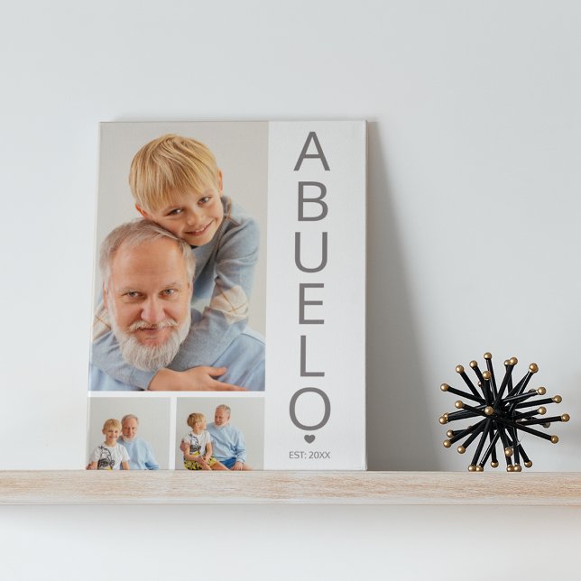 Modern 3 Photo Abuelo Plaque (Creator Uploaded)