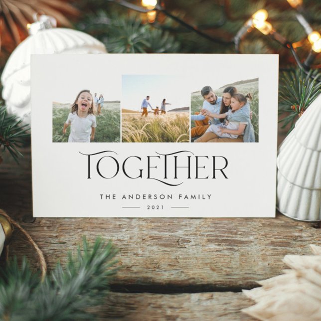 Modern 3 photo blue simple together typography (Creator Uploaded)