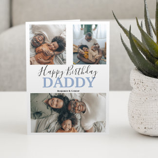 Modern 3 Photo Collage | Birthday Card