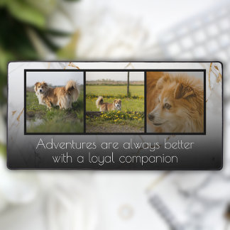 Modern 3 Photo Collage  Desk Mat