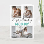 Modern 3 Photo Collage Mummy Birthday Card<br><div class="desc">Moms will love these contemporary 3 photo collage birthday cards, with a script font which says 'HAPPY BIRTHDAY' and in bold says 'MOMMY' Can be changed to any relative friend or name! The text font style, size and colour can be changed by clicking on the customise further link after personalising....</div>