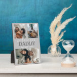 Modern 3 Photo Collage Plaque<br><div class="desc">Dads will love these contemporary 3 photo collage plaque, with a script font which says 'WE LOVE YOU' and in bold says 'DADDY' Can be changed to any relative friend or name! The text font style, size and colour can be changed by clicking on the customise further link after personalising....</div>