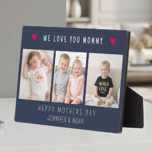  Modern 3 Photo Collage We Love You Mummy  Plaque