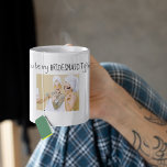 Modern 3 Photo Collage Will You Be My Bridesmaid? Coffee Mug<br><div class="desc">Planning a wedding is an exciting time for anyone, making important decisions such as who will be your bridesmaid is just one of them. These stylish, modern photo collage coffee mugs are a great way of asking them and will give them a photo keepsake to treasure forever. The mug features...</div>