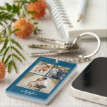 Modern 3 Photo Gallery Keychain<br><div class="desc">Simple and chic 3 photo gallery design.</div>