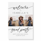 Modern 3 Photo Graduation Party  Welcome Script 