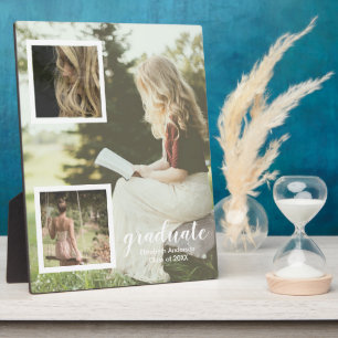 Modern 3 Photo Graduation Plaque