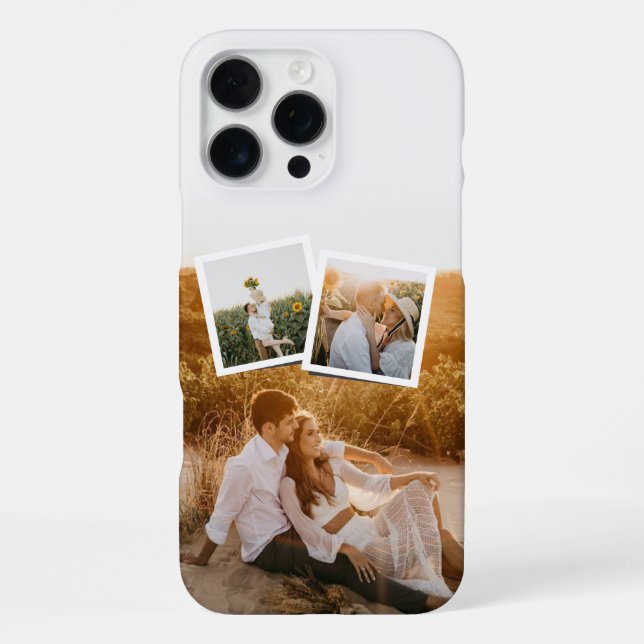 Modern 3 Photo Layout Custom  iPhone Case (Back)