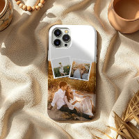 Modern 3 Photo Layout Custom iPhone Case