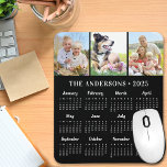 Modern 3 Photos 2025 Calendar Custom 12 Month Mouse Pad<br><div class="desc">Introducing the 2025 Modern Family Mousepad Calendar! This versatile desk accessory seamlessly combines functionality with style, perfect for any home office or workspace. Featuring a sleek, simple design, this mousepad includes a convenient calendar for easy reference throughout the year. What sets this mousepad apart is the customisable photos feature, allowing...</div>