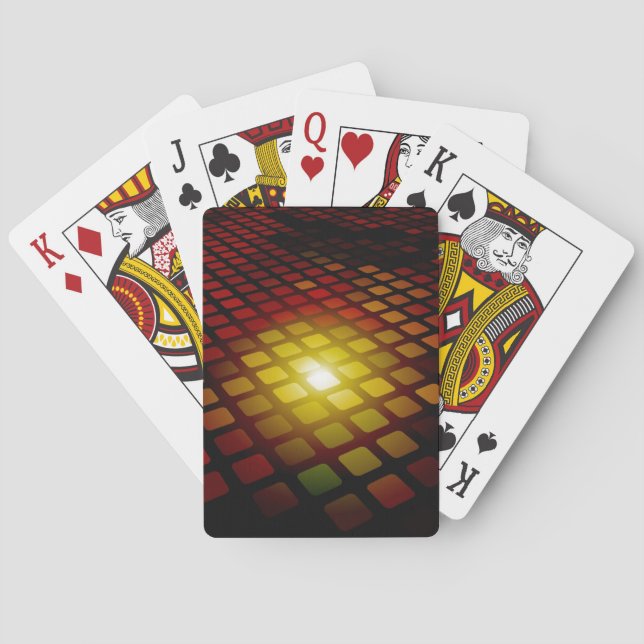 Modern 3d Abstract Square Pattern Playing Cards (Back)