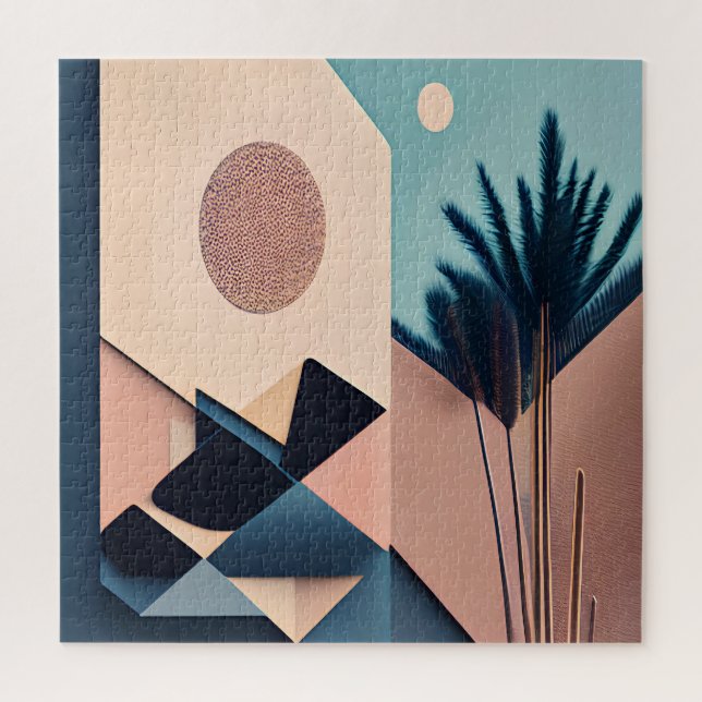 Modern 3D Boho Minimalist Abstract Art    Jigsaw Puzzle (Vertical)