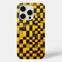 Modern 3D Geometric Block Case - Industrial Yellow