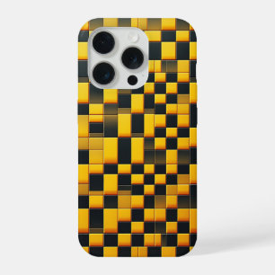 Modern 3D Geometric Block Case - Industrial Yellow