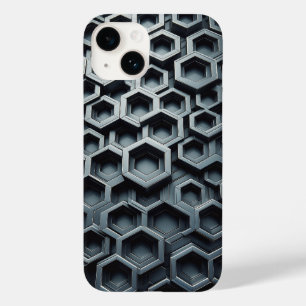 Modern 3D Metallic Hexagon Phone Case - Industrial