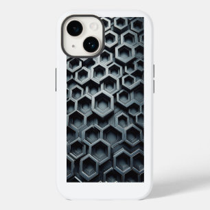 Modern 3D Metallic Hexagon Phone Case - Industrial