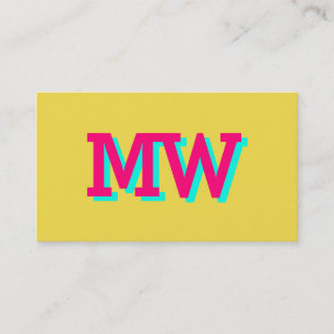Modern 3D shade look yellow pop art Business Card