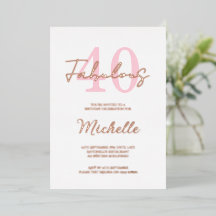 Modern 40 and Fabulous 40th Birthday Party