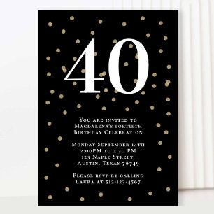 Modern 40th Birthday Party Invitation
