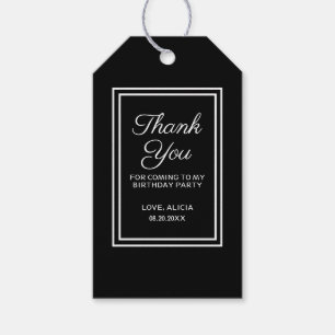 Modern 45th Birthday Black And White Typography Gift Tags