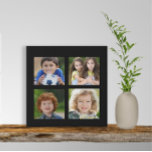 Modern 4 Photo Collage Photo Wall Faux Canvas Print<br><div class="desc">Add any 4 photos to this faux canvas print.  Perfect for your country home photo gallery wall. The background colour of this print is customisable with Zazzle's design tool.</div>