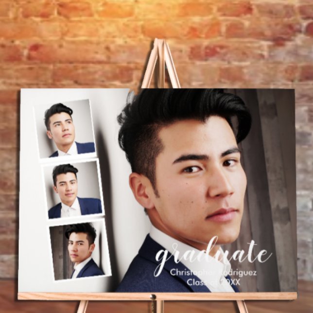Modern 4 Photo Graduation Acrylic Sign (Creator Uploaded)