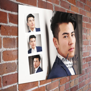 Modern 4 Photo Graduation Foil Prints