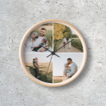 Modern 4 Photo Round Clock<br><div class="desc">Celebrate the moments that matter most with this beautifully personalised clock, designed to bring both functionality and sentiment to your home. Featuring four photo slots, this clock allows you to showcase your favourite family memories or romantic moments, creating a timeless piece that tells your story. Perfect for living rooms, bedrooms,...</div>