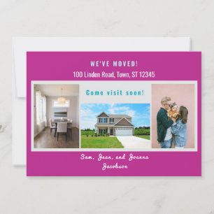 Modern 4 Photos We've Moved Moving Announcement