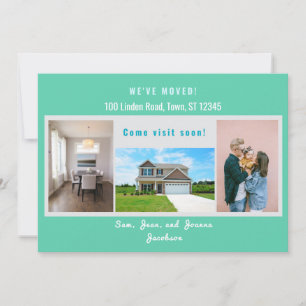 Modern 4 Photos We've Moved Moving Announcement