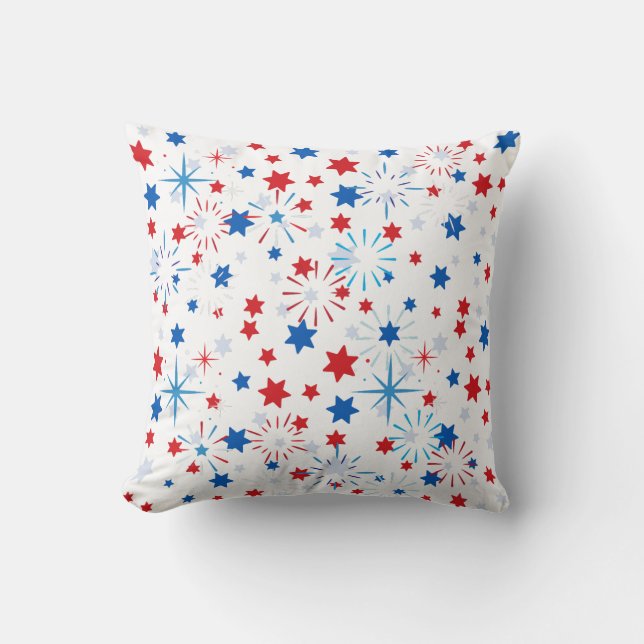Modern 4th July Pattern 02 Lumbar Cushion (Front)