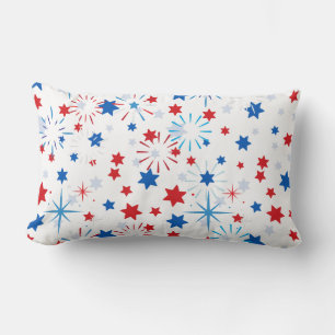 Modern 4th July Pattern 02 Lumbar Cushion