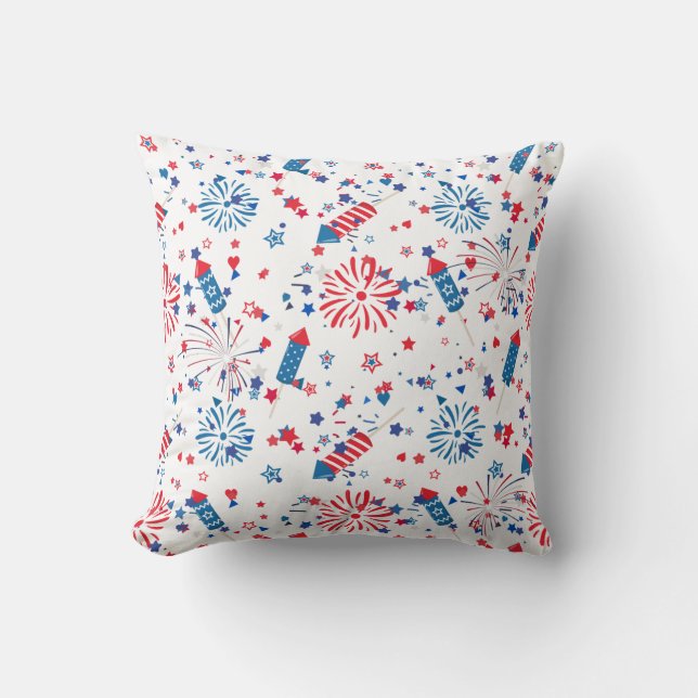 Modern 4th July Pattern 03 Lumbar Cushion (Front)