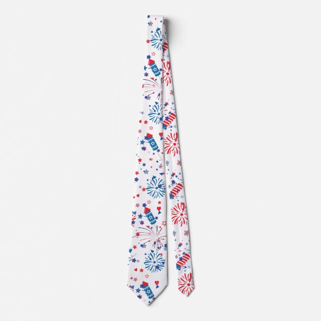 Modern 4th July Pattern 03 Tie (Front)